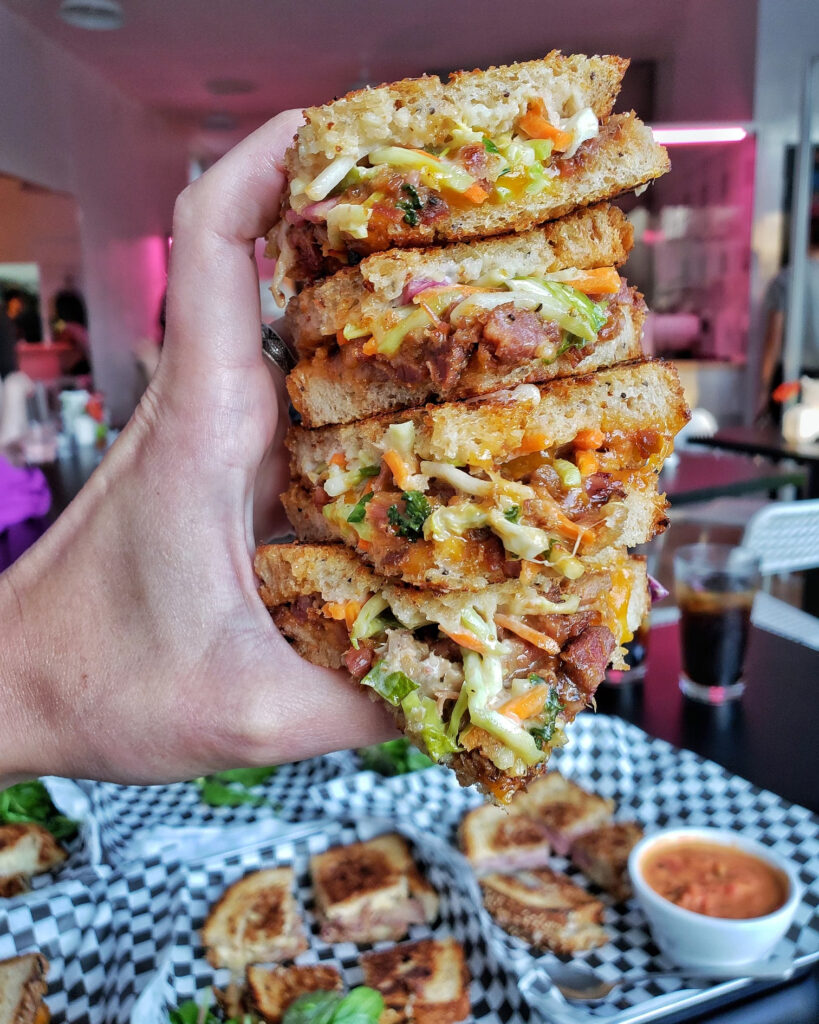 All Square grilled cheese sandwich